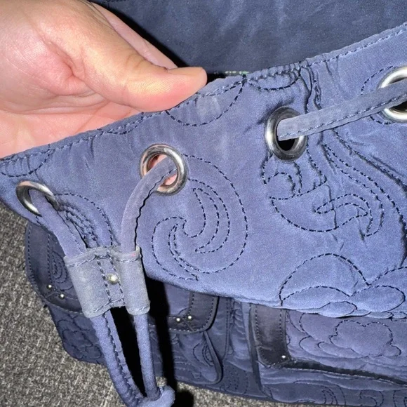 Vera Bradley Elegant Navy Quilted Backpack - Picture 7 of 8